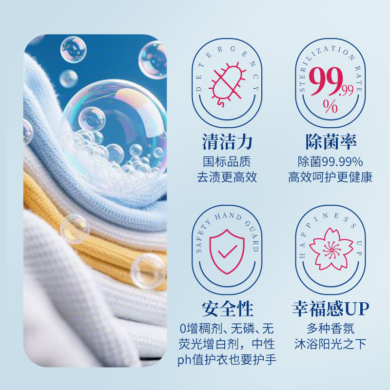 纽柯莱德除菌洗衣液无增稠剂祛污渍异味持久留香内衣内裤除菌除螨