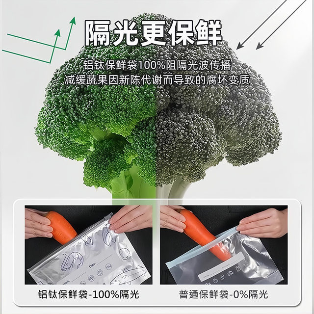 Aluminum foil fresh-keeping bag sealed bag zipper type