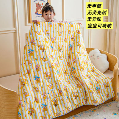 FUANINAIART【出口韩国】A类母婴级儿童被卡通空调被可机洗单人被