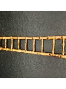 迷你小梯子装饰竹鞭三文鱼节节高升竹篱笆杯架刺身船小摆件创意