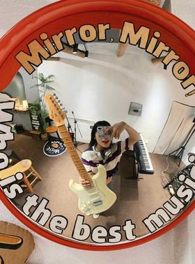 彩绘凹凸镜diy装饰摆件墙上搞怪设计感居家拍照小道具出租房改造