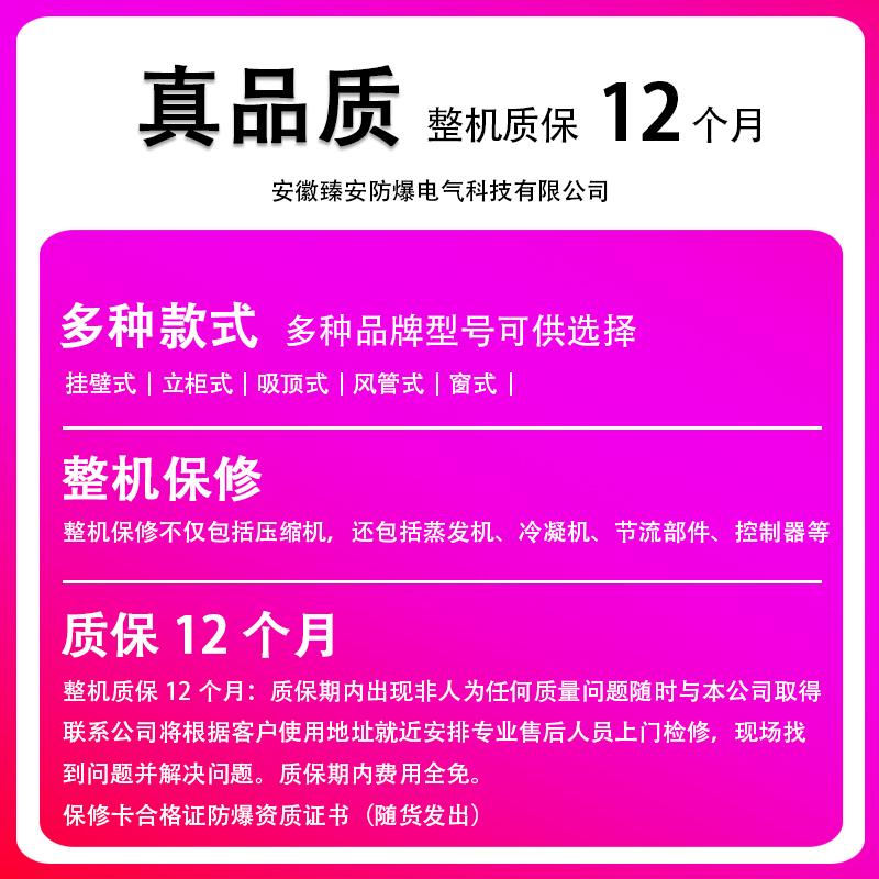 工业防爆空调1P1.5P2P挂式空调变电站危险品库油库3P5P柜式7匹10P - 图2