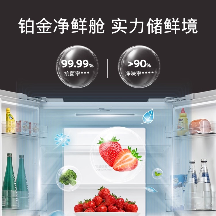 新品西门子冰箱558L零嵌大容量智能变温储鲜抗菌净味 KC88BEA63C - 图0