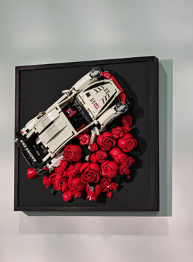 立体装饰画保时捷911积木车花客厅沙发背景墙轻奢墙面挂画艺术品