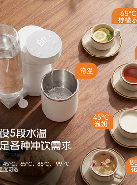 便捷式即热饮水机多档调温水量带童锁出差旅游烧水神器折叠烧水壶