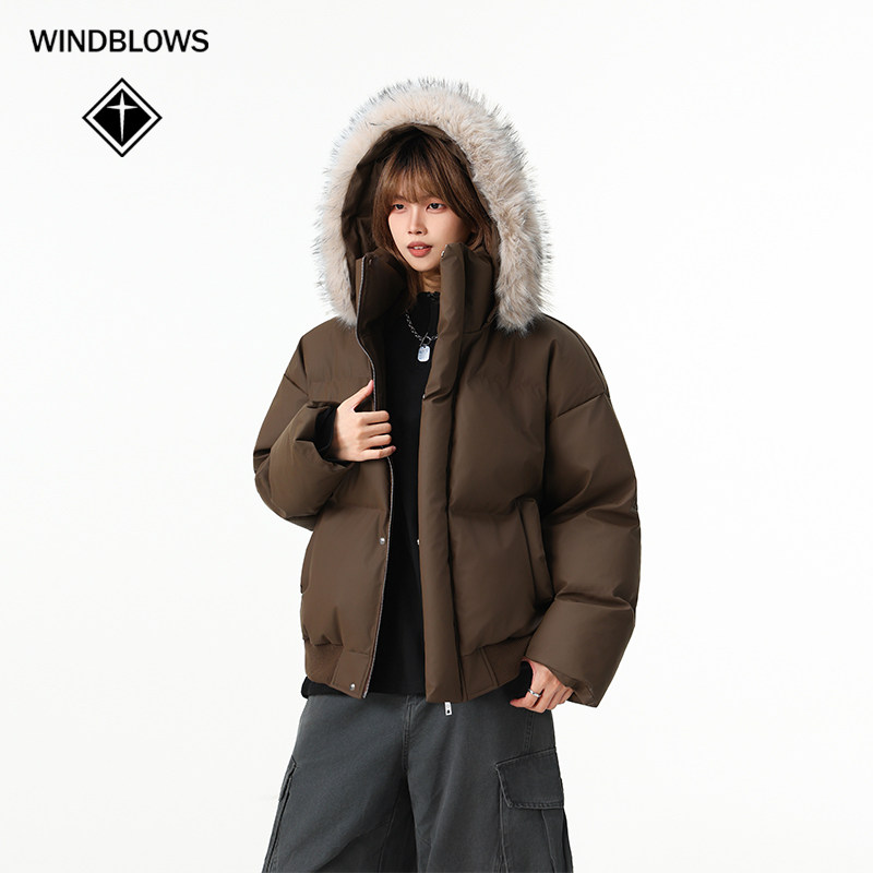 WINDBLOWS棉衣连帽外套男女同款