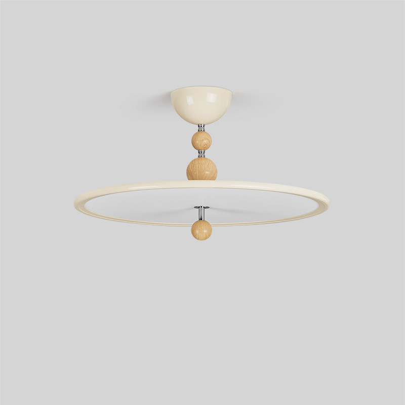 卧室吸顶灯中古风胡桃木色创意飞碟房间灯护眼书房餐厅灯,淘宝优惠券,粉丝福利购,淘宝优惠卷