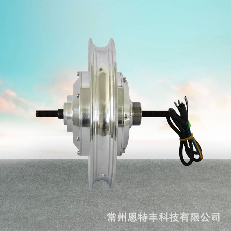 定制高速电机12寸五星铝合金轮无刷有齿电机电动自行车碟刹电机 - 图1