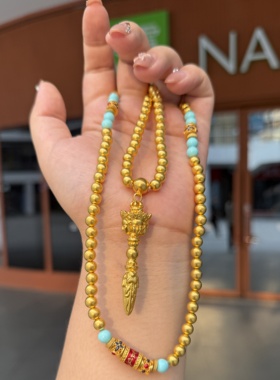 金包银四面佛串珠黄金古法珠链