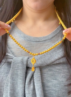 金包银金彩瑞韵串珠项链可DIY