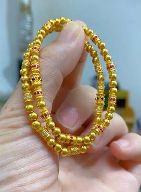 金包银珐琅彩彩钻手串爆闪