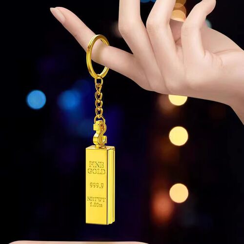 打火机网红爆款一辈子用不完的金条火柴钥匙扣万次火柴防水多功能 - 图3