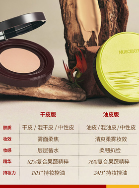 【双11抢先购】NUSCENTS芬寸精华气垫干皮滋润清透遮瑕不脱妆粉底