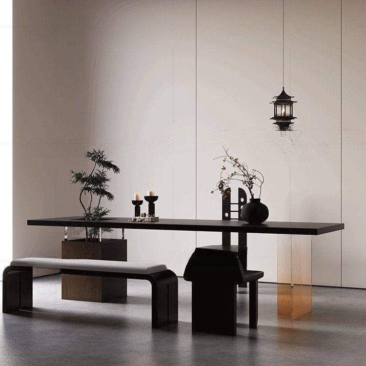 侘寂风客厅家用实木茶桌椅组合现代简约茶台亚克力茶台阳台茶几桌,淘宝优惠券,粉丝福利购,淘宝优惠卷