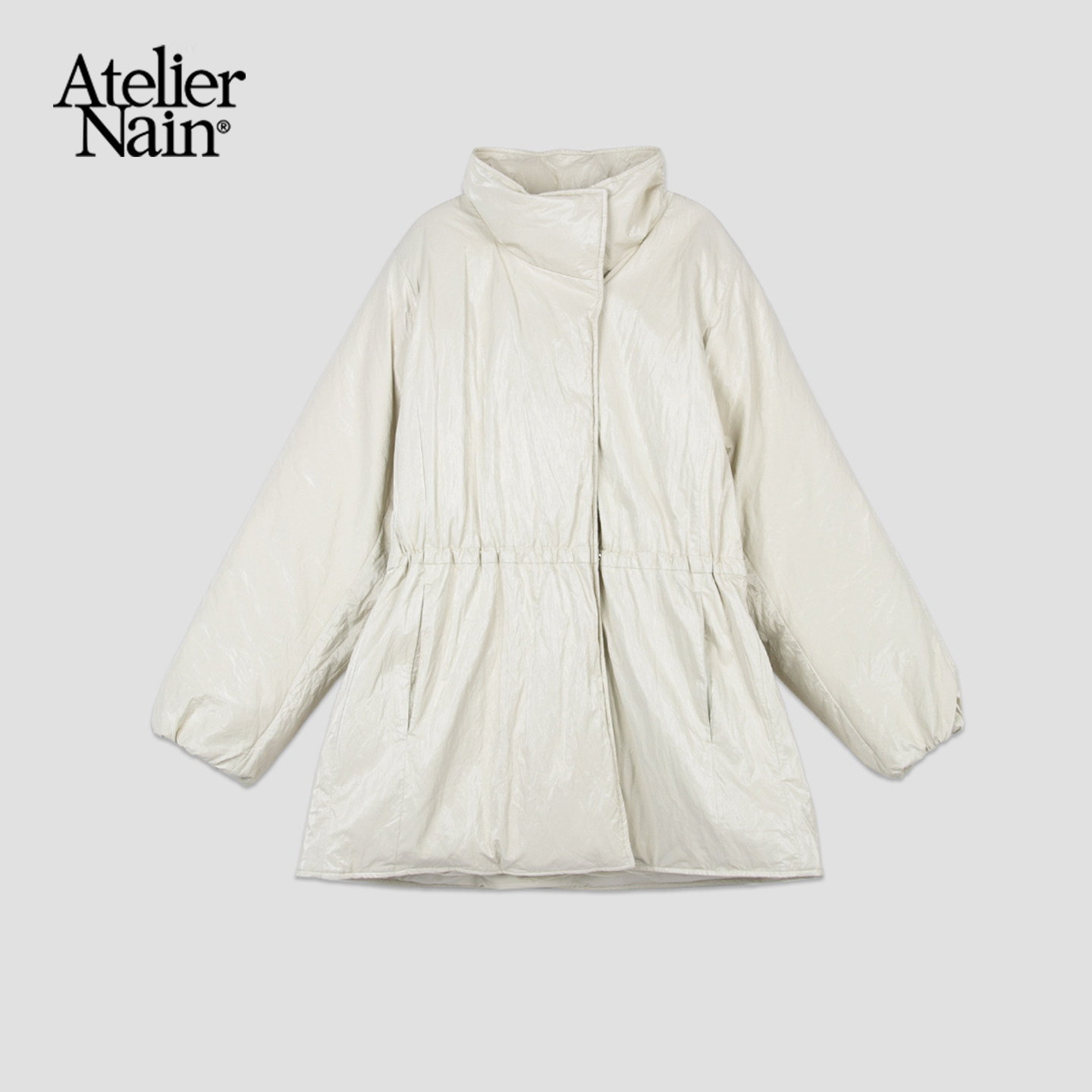 Atelier Nain2025年冬季新款棉服韩版收腰显瘦亮面保暖夹克外套女,淘宝优惠券,粉丝福利购,淘宝优惠卷