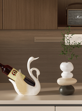 诗礼铺高级感艺术天鹅摆件