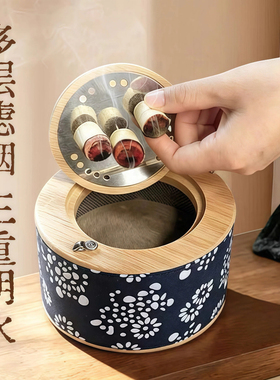 竹木背部艾灸盒随身灸腰腹热敷