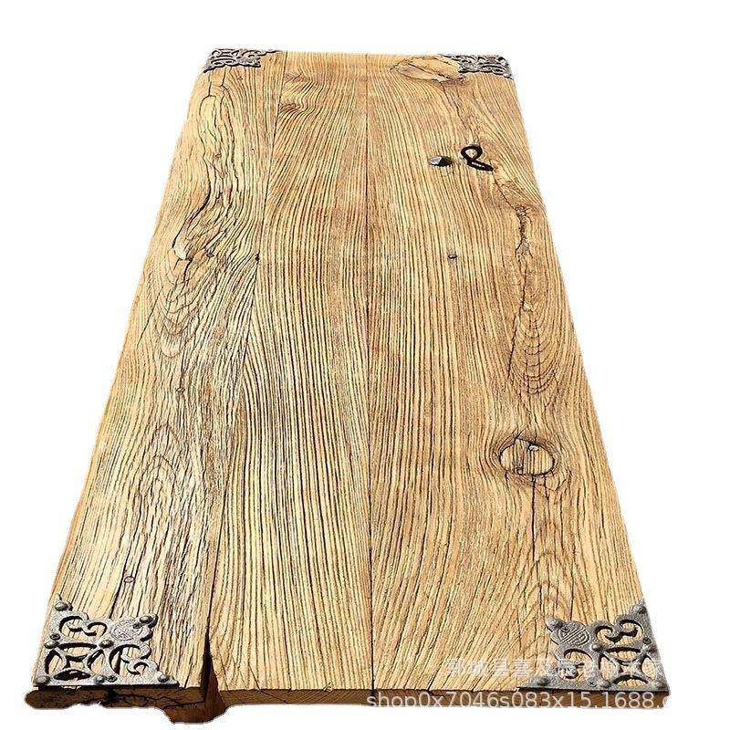 老榆木泡茶茶桌全套仿古做旧老门板办公室全实木台面茶台茶几,淘宝优惠券,粉丝福利购,淘宝优惠卷