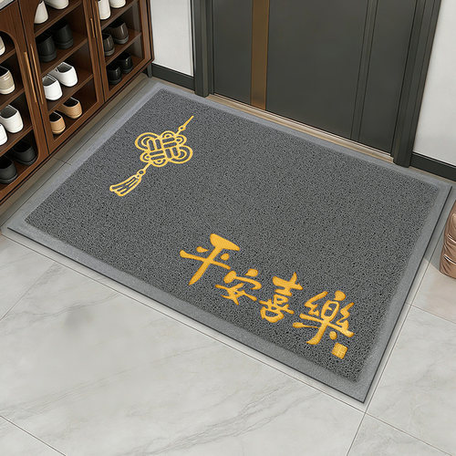 马年红色喜庆进门地垫入户门防滑耐脏脚垫家用玄关门口地垫地毯 - 图1