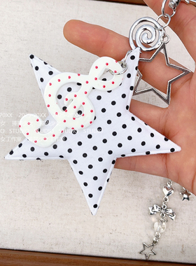 捧猫家-甜酷布艺星星项链