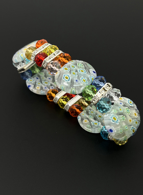 Vintage古着 Colored light colored glass bracelet手链