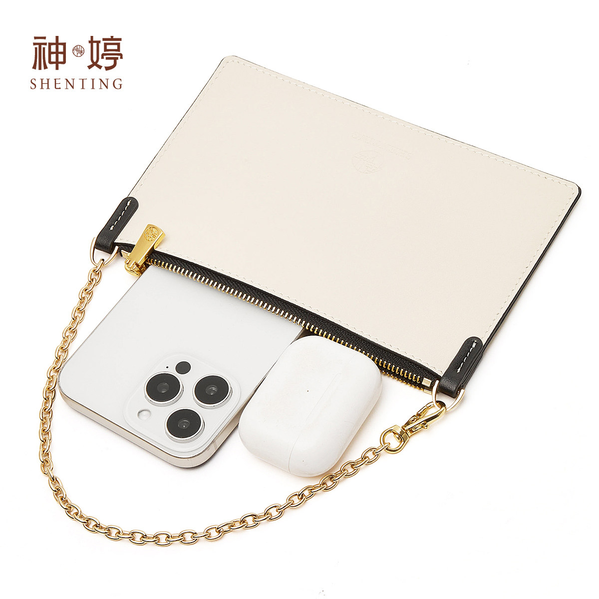 神婷正品真皮收纳包钱包女款卡包一体女士长款链条手包高级感轻奢,淘宝优惠券,粉丝福利购,淘宝优惠卷