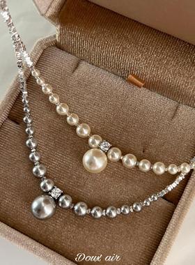 千金感仿碎银珍珠项链轻奢高级感