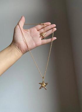 金色海星项链女2025新款轻奢配饰