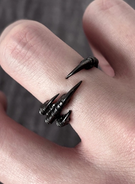 暗黑哥特风龙爪戒指时尚独特