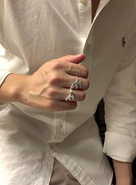 新中式飞鸟戒指冷淡简约小众轻奢