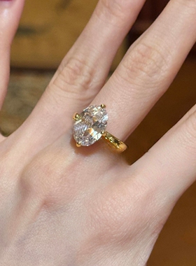 【中古叠戴五件套】仿鸽子蛋戒指