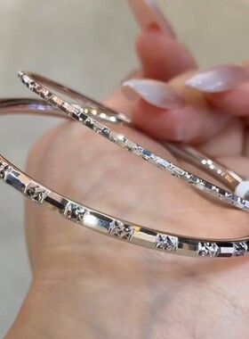 爆闪金色仿闪钻银手镯女2026爆款