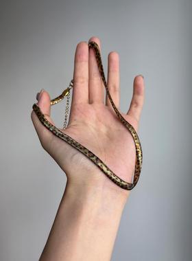 金色灵蛇蛇骨项链女士轻奢高级感