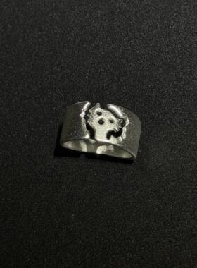 趣味镂空小猫戒指设计感独特可爱