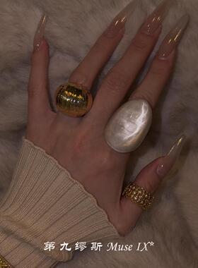 中古Vintage绝美郁金香花朵戒指