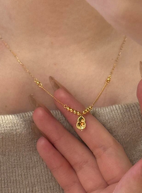金色碎碎冰葫芦项链轻奢简约气质