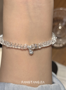 白色串珠葫芦手链新中式小众精致