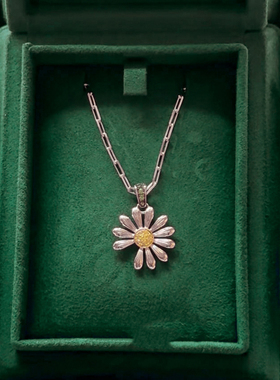 雏菊吊坠项链独特气质女新款小众