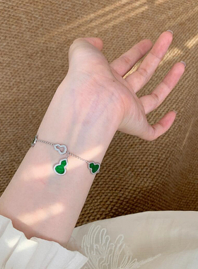 六宝葫芦仿绿玛瑙手链精致高级感