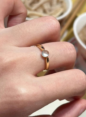 新中式清透仿玉髓戒指女国风气质