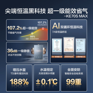 政府补贴海尔燃气热水器天然气家用16升浴室专用平衡式恒温零冷水