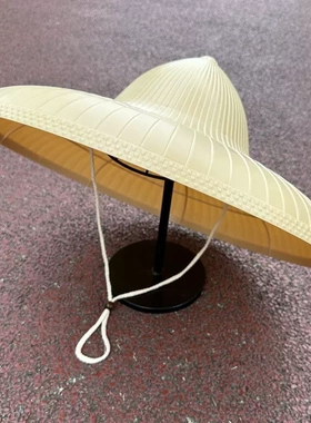 海南斗笠帽防水斗笠帽遮雨户外防晒男女通用四季可戴田园劳动大檐