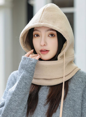 防风帽子女款冬季骑车防风寒加厚