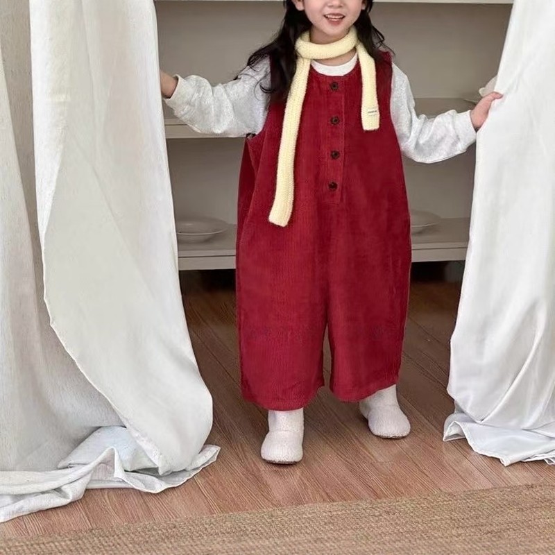 K00425款男女童灯芯绒无袖洋气阔腿背带连体衣服装纸样裁剪图,淘宝优惠券,粉丝福利购,淘宝优惠卷