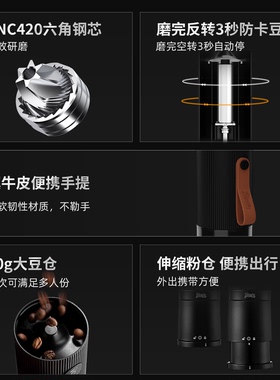 Bincoo电动磨豆机便携自动研磨机