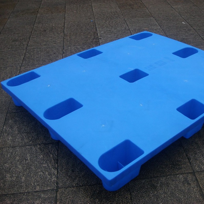 供应1210轻型平板九脚卡板 有孔可套叠动载800kg塑料托盘浙江栈板 - 图1