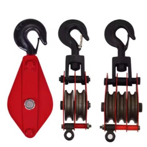 Factory direct sales fixed pulley block cast steel pulley sheet ready supply wire rope hook cast steel pulley sheet
