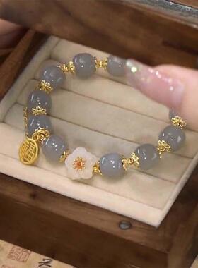 仙里仙气~国风红色枫叶手镯竹节手錬女生闺蜜轻奢精致小众设计感