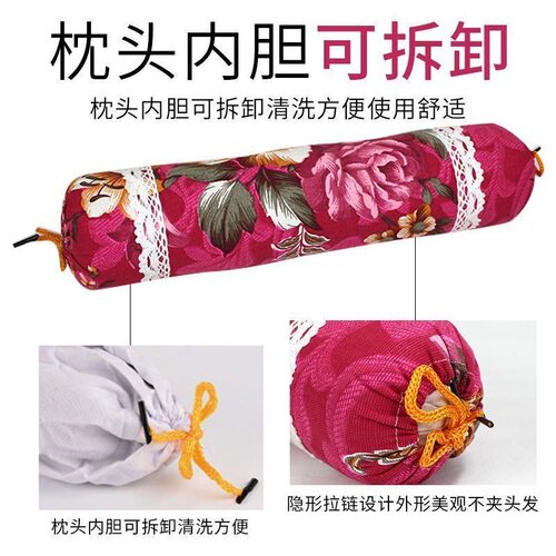 艾草颈椎枕型护颈椎多功能款睡觉专用艾草圆柱枕头便携Y4 - 图3