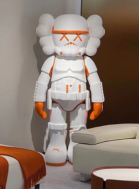 kaws黑武士白兵摆件潮流公仔卡通雕塑电影院电竞酒店酒吧开业装饰